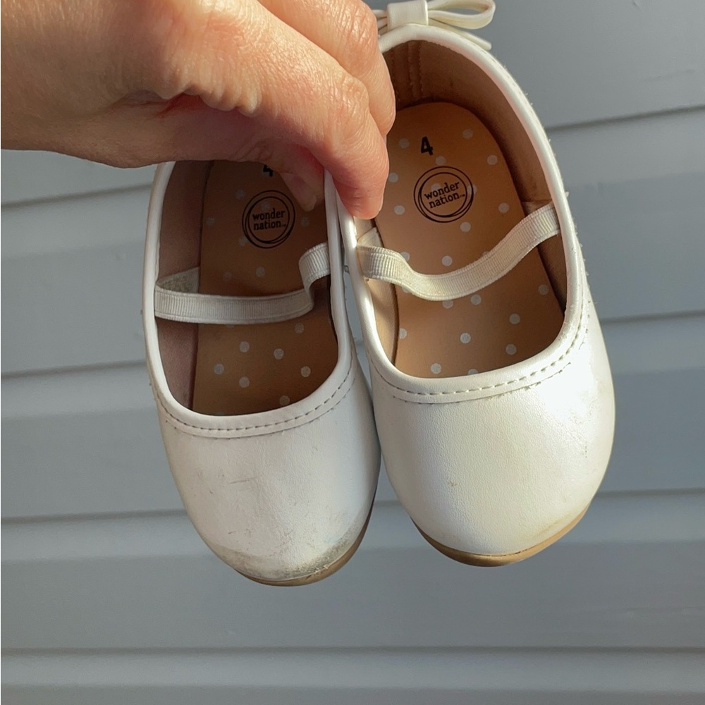 wonder nation White Girls Bow Mary Jane Dress Shoes